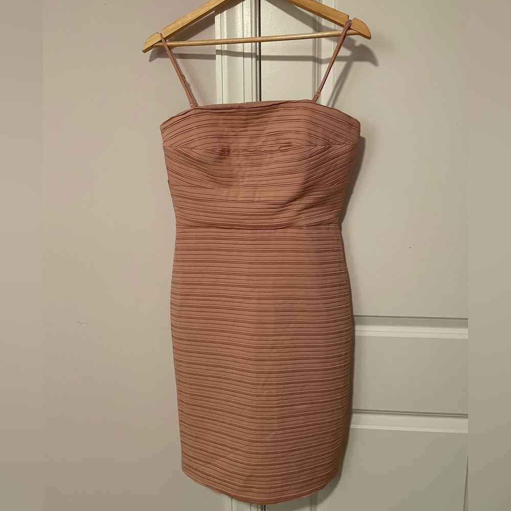 Mango nude formal dress strapless